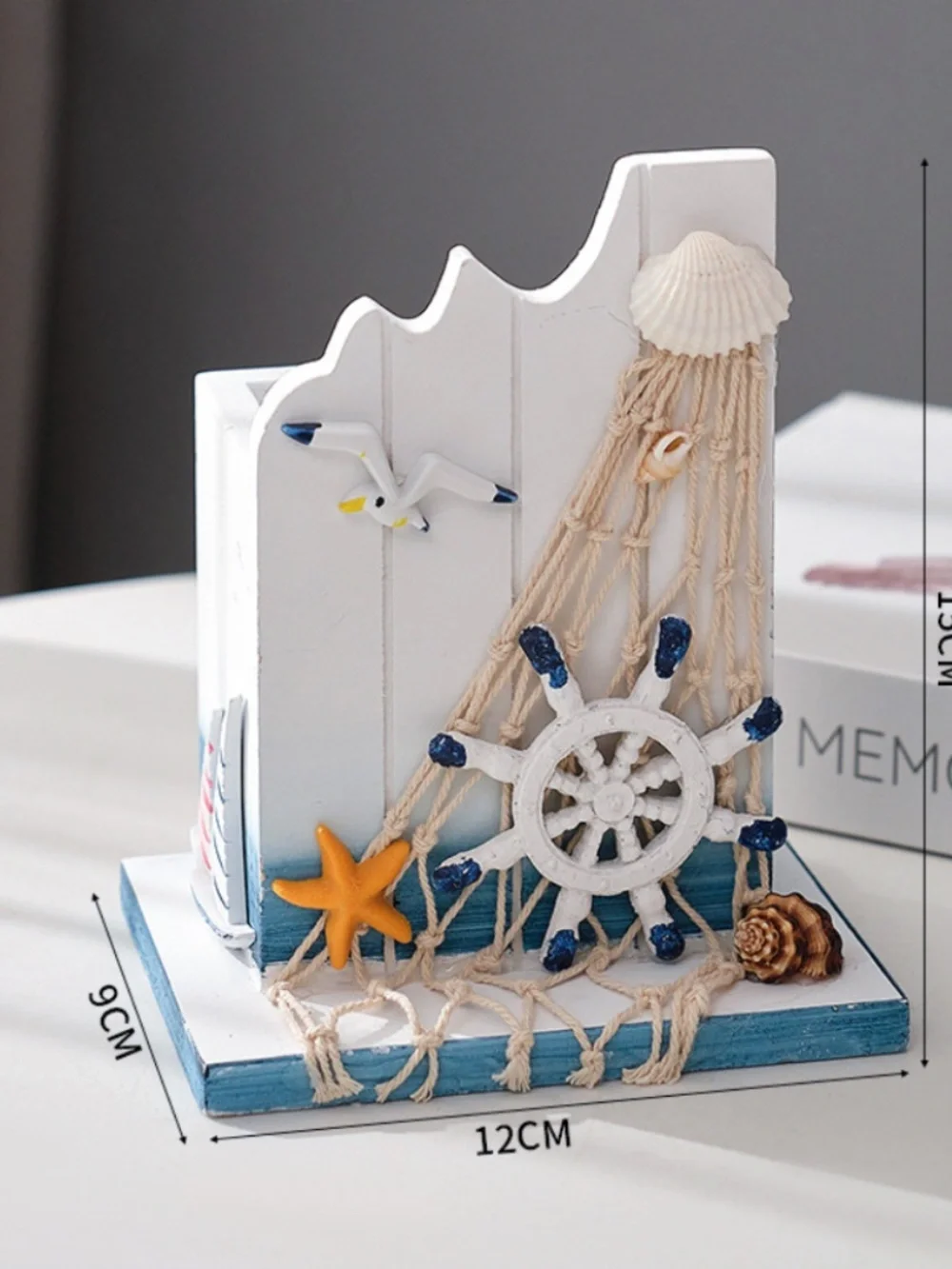 Wooden Pen holder Nautical Theme Nautical Desk Decor Organizer Mediterranean